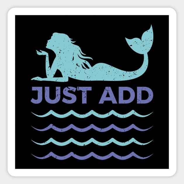 Just add water mermaid design. Magnet by SzarlottaDesigns